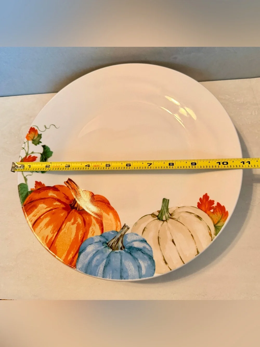 Royal Norfolk Set 4 Pumpkin Thanksgiving Dinner Plates NEW 10.5